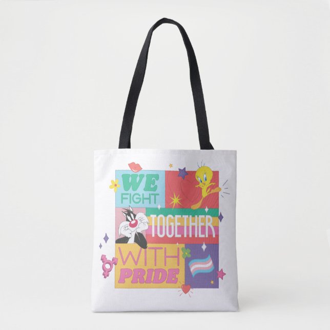 SYLVESTER™ & TWEETY™| We Fight Together With Pride Tote Bag (Front)