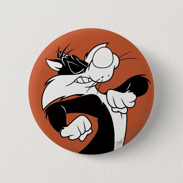 SYLVESTER™ Walking 2 Inch Round Button (Front)