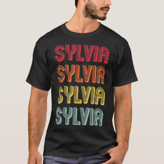 SYLVIA Gift Name Personalized Retro Vintage 80s 90 T-Shirt