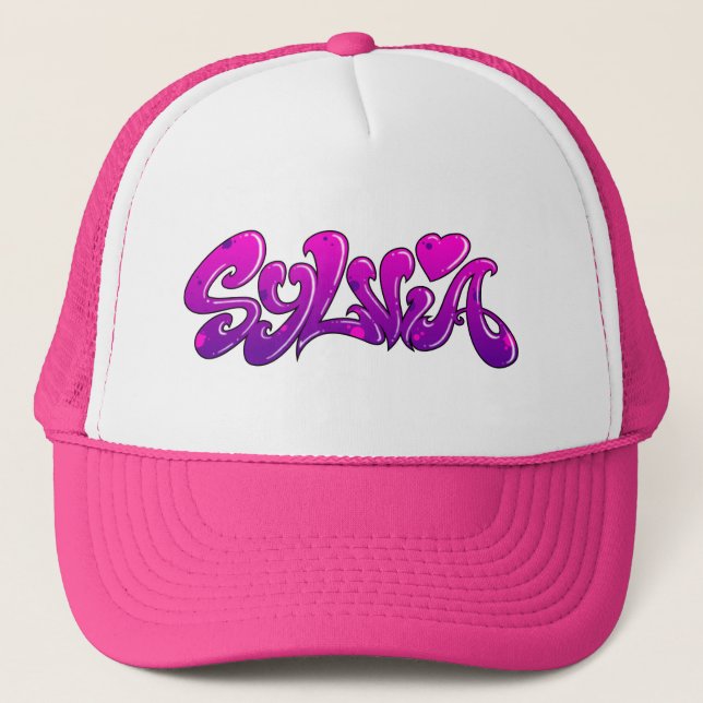 SYLVIA Graffiti Name - Trucker Hat (Front)