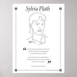 Sylvia Plath Writing Quote Poster