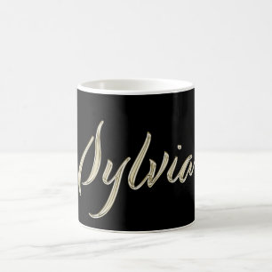 Sylvia white Handwriting Tasse Kaffeetasse Coffee Mug