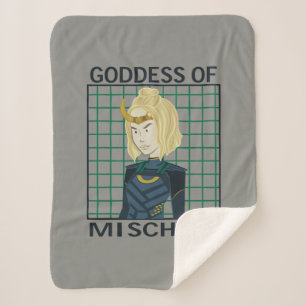 Sylvie Goddess of Mischief Illustration Sherpa Blanket