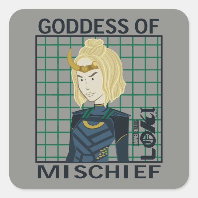 Sylvie Goddess of Mischief Illustration Square Sticker (Front)