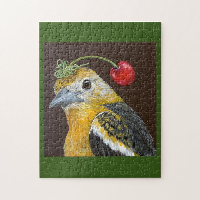 Sylvie the Baltimore oriole puzzle (Vertical)