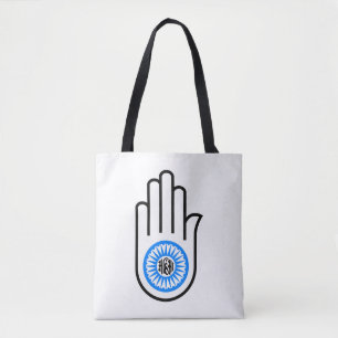 Symbol Ahimsa Hindu Buddhist Jainist Jainism Hand Tote Bag