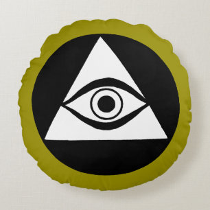 Symbol: All Seeing Eye Round Pillow