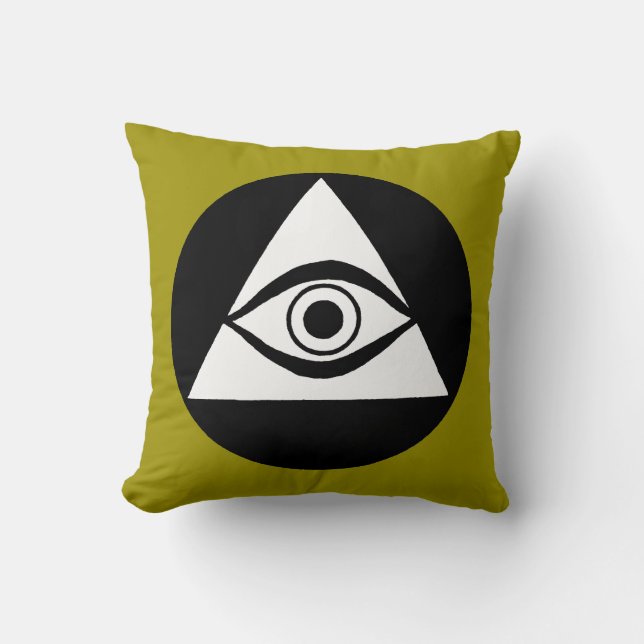 Symbol: All Seeing Eye Throw Pillow (Front)