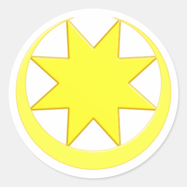 symbol Astarte Ishtar Classic Round Sticker (Front)