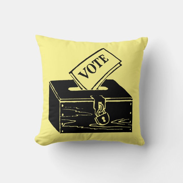 Symbol: Ballot Box Throw Pillow (Front)
