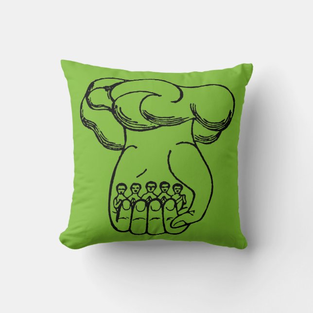 Symbol: Divine Hand Throw Pillow (Front)