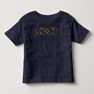 Symbol double Infinity - Antique Gold Toddler T-shirt