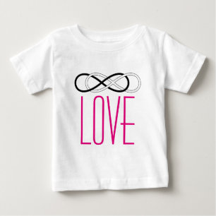 Symbol double Infinity - Black & White + love Baby T-Shirt