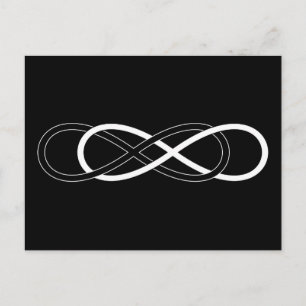 Symbol double Infinity - Black & White Postcard