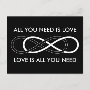 Symbol double Infinity - Black & White Postcard