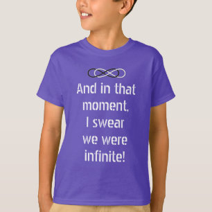 Symbol double Infinity - Black & White + saying T-Shirt