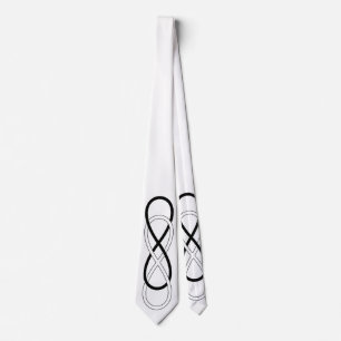 Symbol double Infinity - Black & White Tie