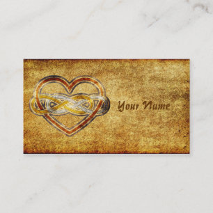 Symbol double Infinity Heart BiColor Business Card
