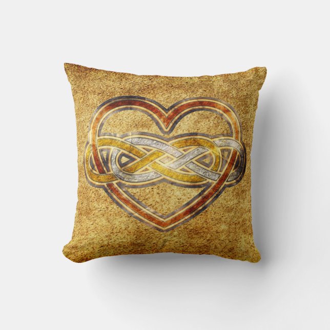 Symbol double Infinity Heart BiColor Throw Pillow (Front)