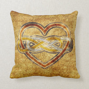 Symbol double Infinity Heart BiColor Throw Pillow