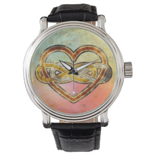 Symbol double Infinity Heart BiColor Watch