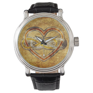 Symbol double Infinity Heart BiColor Watch