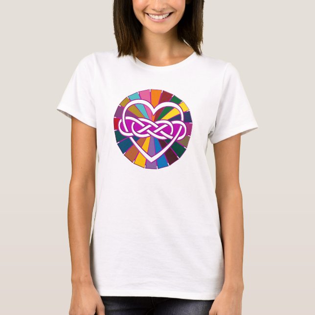 Symbol double Infinity Heart colourful shine T-Shirt (Front)