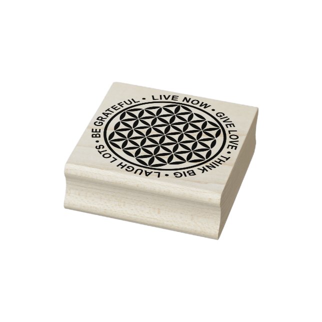 Symbol Flower Of Life - Rules Of Life 1 Rubber Stamp (Stamp)