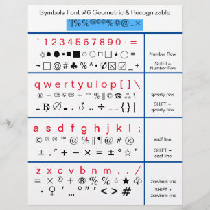 Symbol Font Sampler #6 Geometric & Recognizable Letterhead