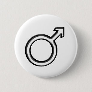 Symbol for Male 2 Inch Round Button