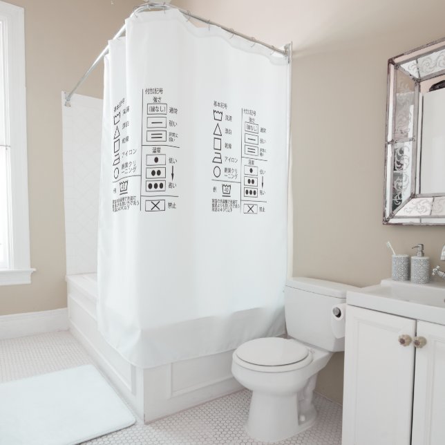 Symbol for Washing Indication Shower Curtain (In Situ)