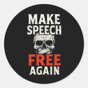 symbol Freedom Equality America flag red Classic Round Sticker