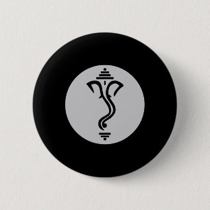 Symbol Ganesha Meditation Spiritual India Yoga 2 Inch Round Button