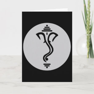 Symbol Ganesha Meditation Spiritual India Yoga Card