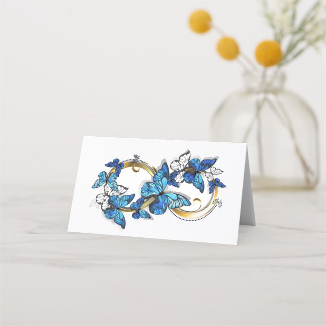 Symbol Infinity of Blue Morpho Butterflies Appointment Card (Front)