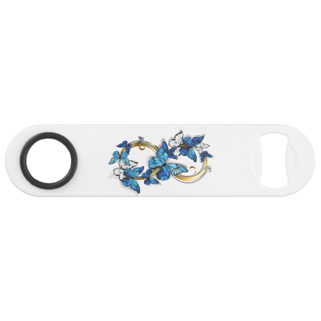 Symbol Infinity of Blue Morpho Butterflies Bar Key (Front (Horizontal))