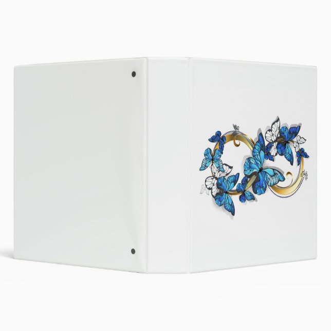 Symbol Infinity of Blue Morpho Butterflies Binder (Background)