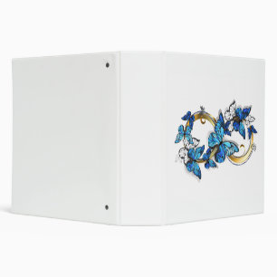 Symbol Infinity of Blue Morpho Butterflies Binder