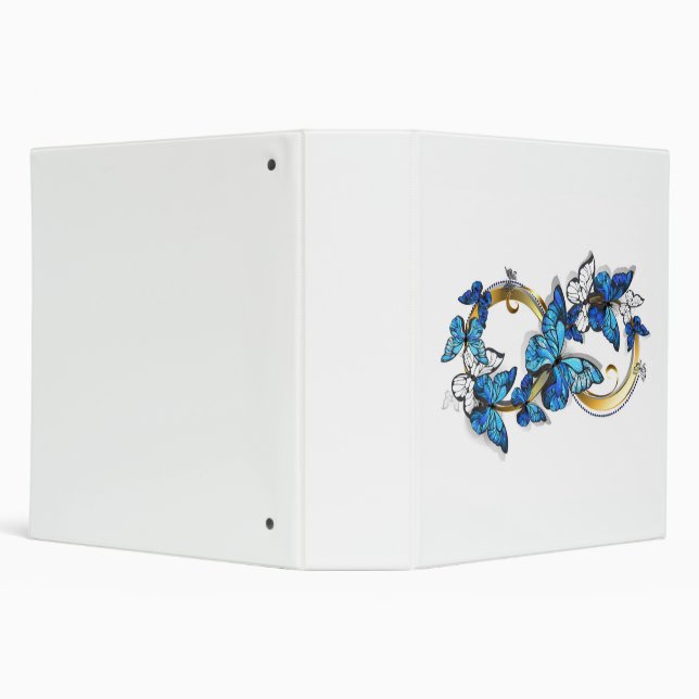 Symbol Infinity of Blue Morpho Butterflies Binder (Background)