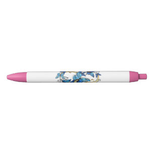 Symbol Infinity of Blue Morpho Butterflies Black Ink Pen