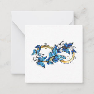 Symbol Infinity of Blue Morpho Butterflies Card