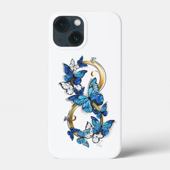 Symbol Infinity of Blue Morpho Butterflies Case-Mate iPhone Case (Back)