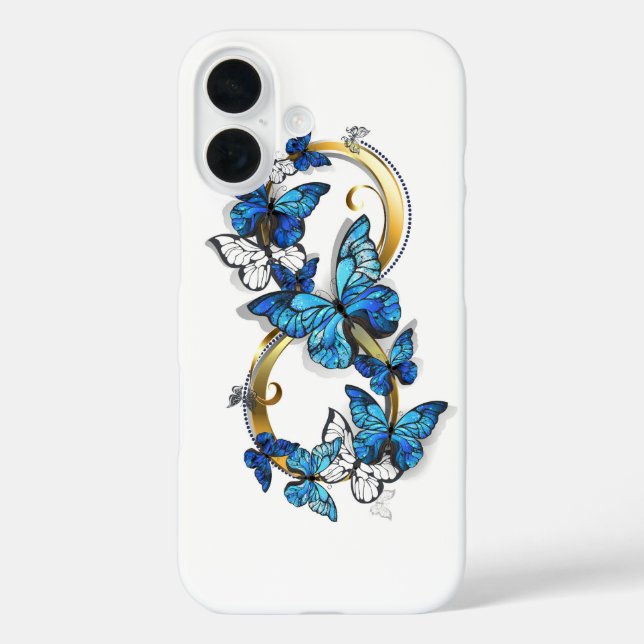 Symbol Infinity of Blue Morpho Butterflies Case-Mate iPhone Case (Back)