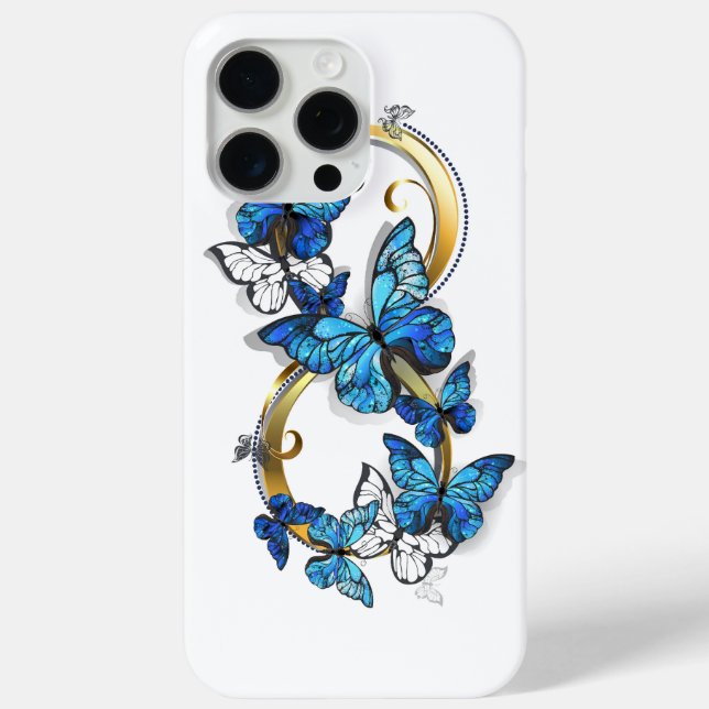 Symbol Infinity of Blue Morpho Butterflies Case-Mate iPhone Case (Back)