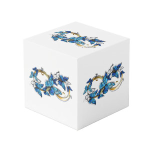 Symbol Infinity of Blue Morpho Butterflies Cube