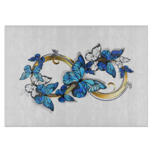 Symbol Infinity of Blue Morpho Butterflies Cutting Board