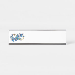 Symbol Infinity of Blue Morpho Butterflies Desk Name Plate