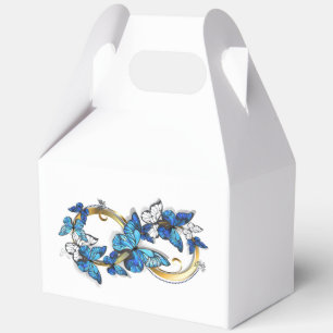 Symbol Infinity of Blue Morpho Butterflies Favor Box