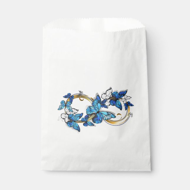 Symbol Infinity of Blue Morpho Butterflies Favour Bag (Front)
