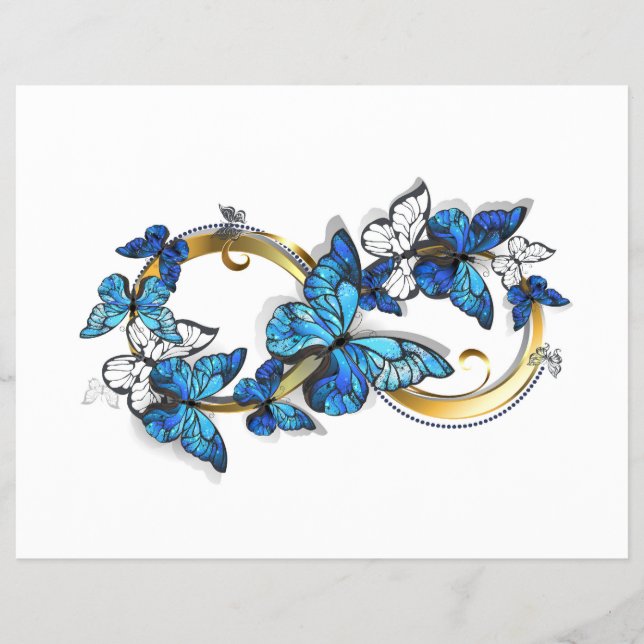 Symbol Infinity of Blue Morpho Butterflies Flyer (Front)